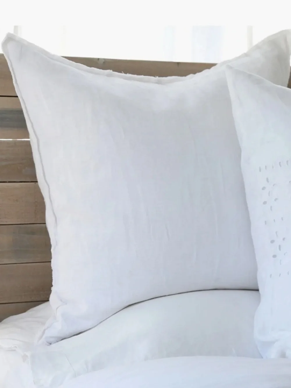 Pom Pom Blair Linen Euro Pillow Shams Set of 2